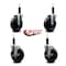 Service Caster 5'' Soft Rubber Wheel Swivel 1'' Expanding Stem Caster Set 2 Brakes, 4PK SCC-EX20S514-SRS-2-TLB-2-1 - alternate 2